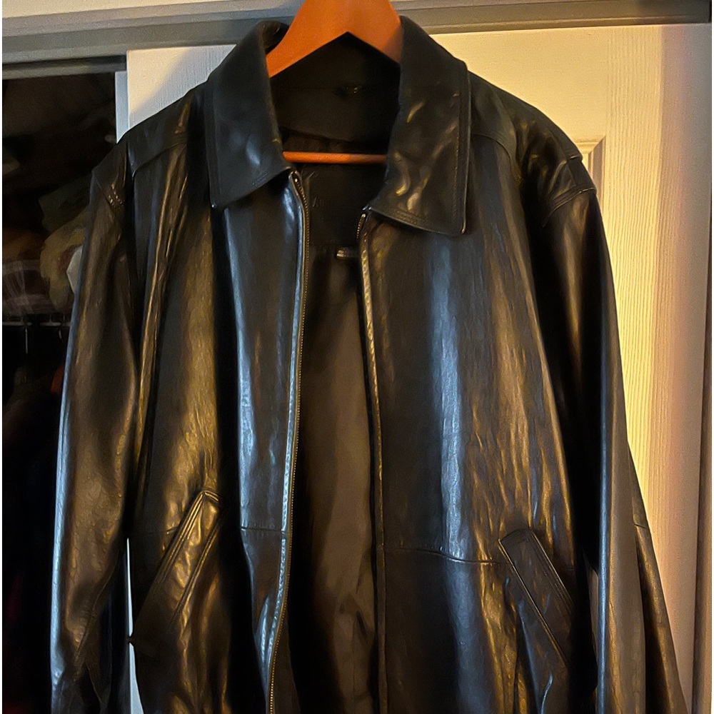 Genuine Leather Men’s Coat Large